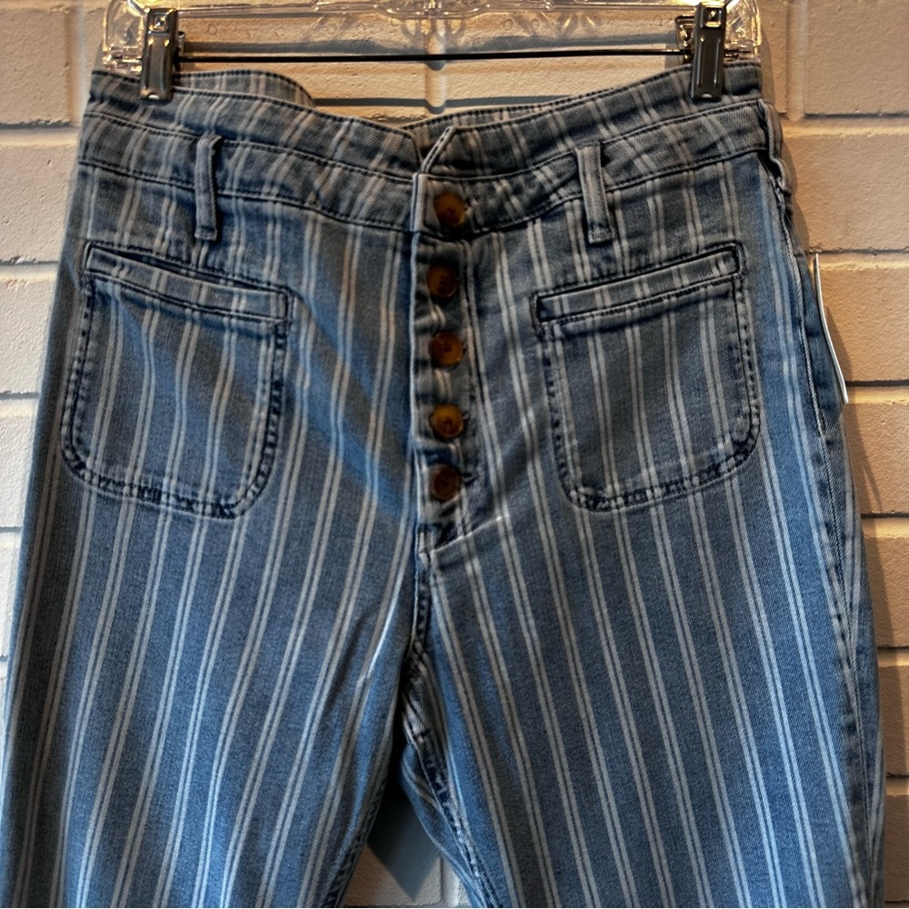 NWT Pilcro striped high rise slim jeans